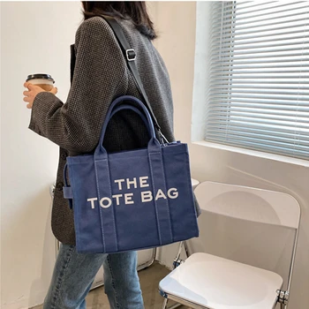Rahat Tuval Marka Büyük Kapasiteli Tote Çanta 2022 bayan çanta Tasarımcısı Marka Mektup Omuz Messenger alışveriş çantaları