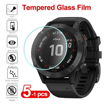 9H Premium Temperli Cam Garmin Fenix 6 6S 6X Pro Safir Smartwatch Anti Çizilme Ekran Koruyucu Film Fenix 6 6S 6X