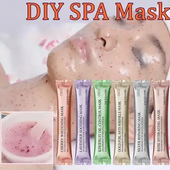DIY Spa Maskesi Kollajen Gül Hyaluronik Asit Soyulabilir Kauçuk Yumuşak maske tozu Nemlendirici Anti Aging Kilit Su