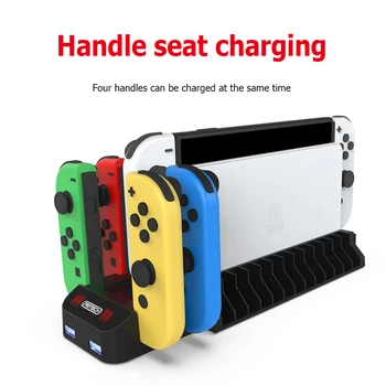 Nintendo Anahtarı Aksesuarları için 13 Yuvası şarj standı Oyun Denetleyicisi şarj doku İstasyonu Nintendo Anahtarı OLED Aksesuarları