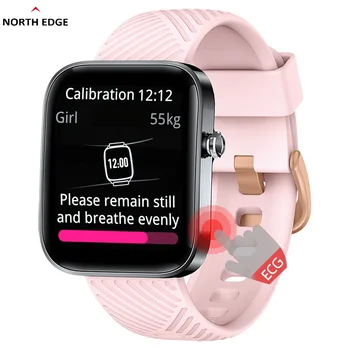 KUZEY KENAR EKG akıllı saat Erkekler İzle Kadınlar Bluetooth Kalp Hızı Kan Basıncı Vücut Sıcaklığı Moda İzle dijital saatler