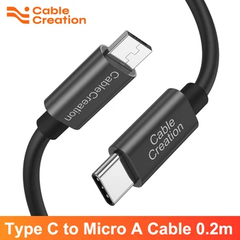 CableCreation USB Tip C Mikro Bir OTG Kablo DJI Mavic Spark Pro Platinum için Mini Hava Uzaktan Kumanda Veri Kablosu 0.2 m 0.65 ft
