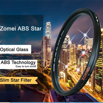 Zomei Yeni ABS Optik Cam İnce Yıldız Çapraz Filtre 4 6 8 Nokta Hattı Canon Nikon Sony DSLR için Kamera Lens 52/58//67/72/77/82mm