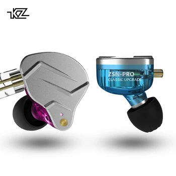 KZ ZSN Pro Kulak Monitörü Kulaklık Metal Kulaklık Hibrid Teknolojisi Hıfı Bas Kulaklıklar Spor Gürültü İptal Kulaklık 2 Pin