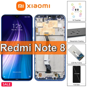6.3 Orijinal Lcd Xiaomi Redmi İçin Not 8 dokunmatik LCD ekran Ekran Değiştirme, Redmi için Note8 Ekran M1908C3JH, M1908C3JG