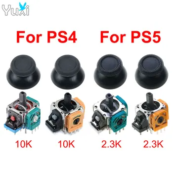 YuXi 2 adet PS4 Pro Slim Denetleyici 3D Analog Thumb Çubukları Sensörü Modülü Değiştirme PS5 Thumbstick Joystick Kapaklar