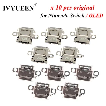 IVYUEEN 10 ADET Orijinal şarj portu Soket Değiştirme Tip-C USB Konektörü Nintendo Anahtarı / OLED Konsol Onarım Parçaları