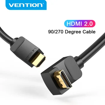 Mukavele HDMI Kablosu 4K 60Hz HDMI 2.0 90/270 Derece Açı Kablosu TV Kutusu PS4 / 3 Splitter Anahtarı Video Ses HDMI uyumlu Kablo