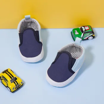 Bebek Bebekler Erkek Kız Ayakkabı Yumuşak Taban Tuval Katı Ayakkabı Yenidoğan Toddler Beşik Moccasins Mektup Baskı Kaymaz ayakkabı