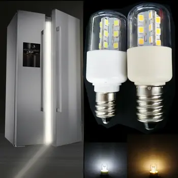 3W Mikrodalga fırın ışığı E14 E12 LED Kristal lamba ışığı SMD 5050 Ampul Dondurucu Lamba Soğuk / Sıcak Beyaz AC 110V 220V