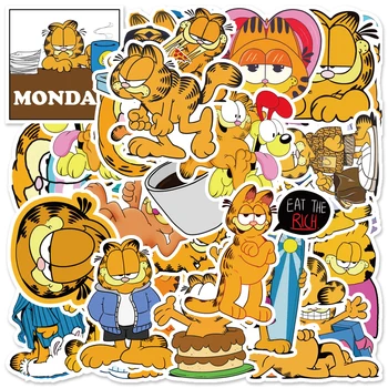 10/30/50 Adet Anime Garfields Sevimli Graffiti Karikatür Kawaii Etiketler Çıkartmaları Dizüstü Motosiklet Araba DIY Dekor Sticker çocuk oyuncağı Hediye