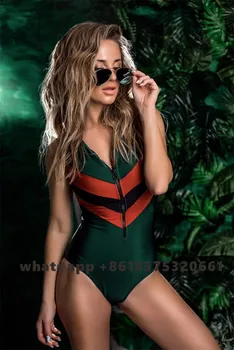 Dalga Harmony kadın Mayo Seksi Bodysuit Sörf Giyim Yaz Güverte Plaj Rekreasyon Güneş Koruma Fermuar Mayo Mayo