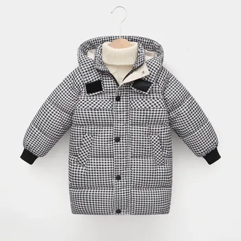 Çocuk Boys Ceketler Kış sıcak uzun kaban Çocuk Kapşonlu Kabanlar Giyim Genç Kız toddler kız Giysileri bebek palto Parka