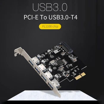 PCIE USB 3.0 Genişleme Kartı 4 Port USB 3.0 PCI Express adaptör kartı Desteği Mac Pro Genişleme Ücretsiz Sürücü