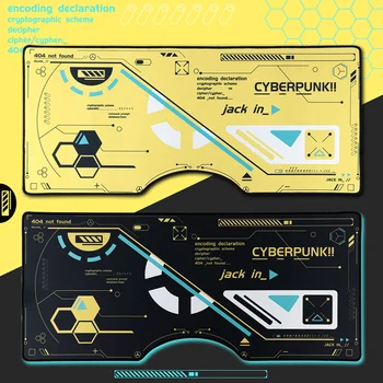 GeekShare Büyük Mouse Pad 80cm * 40cm Cyberpunk Oyuncu Teknolojisi Kalınlaşmış Bilgisayar Oyunu Ofis Masası kaymaz Fareler Pedleri Çocuk İçin