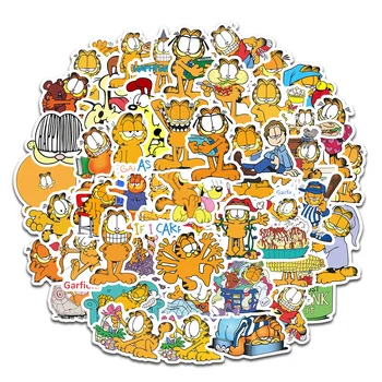 10/30/50 Adet Anime Karikatür Garfields Kedi Graffiti Sevimli Etiket Motosiklet Araba Dekor DIY Çıkartması Su Geçirmez Çizgi Roman Çıkartmalar Çocuk Oyuncak