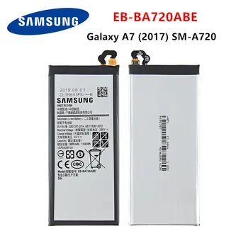 SAMSUNG Orijinal EB-BA720ABE 3600mAh Pil Samsung Galaxy A7 2017 sürümü A720 SM-A720 A720F SM-A720S A720F / DS