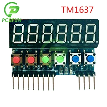 TM1637 6 Bit Tüp Ekran Anahtar Tarama Modülü Dijital IIC arayüzü Arduino İçin 0.36 inç Dijital Tüp I2C Protokolü Sürücü Modu