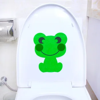 Karikatür güzel hayvan tuvaleti çıkartmalar Yaratıcı sevimli ev dekorasyon banyo Ayı kurbağa tavşan duvar sticker