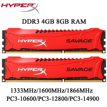 Memoria DDR3 RAM 4 GB 8 GB 1866 MHz 1333 1600 2133 2400 MHz masaüstü bellek 240 Pins PC3-14900 12800 DIMM 1.5 V PC RAM HYPERX VAHŞİ