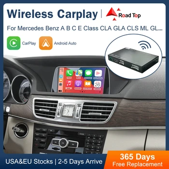 Kablosuz Apple CarPlay Android Otomatik Arayüz Mercedes Benz için Bir B C E Sınıfı W176 W246 CLA GLA W204 W212 C207 CLS ML GL GLK SLK