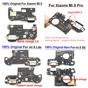 100 % Orijinal Xiao mi mi 8 / mi 8 Se / mi 8 Lite / mi 8 Pro USB mi cro Şarj şarj portu dock konektör Esnek mi mikrofon