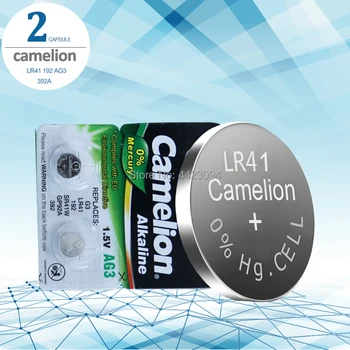 2 adet LR41 Düğme Piller Camelion 100 % Orijinal SR41 AG3 G3A L736 192 392A Zn / MnO2 1.5 V Lityum Madeni Para Piller