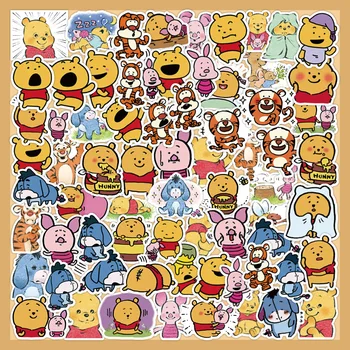 10/30/60/120 ADET Pooh Ayı Tigger Piglet Karikatür Sticker DIY Günlüğü Dizüstü Bagaj Kaykay Graffiti Çıkartmaları için Eğlenceli Çocuk Oyuncakları