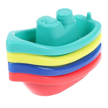 1 adet/4 adet Yüzen Gemi Banyo Çocuk Tekneleri Banyo Oyuncakları Su Oyun Eğitici Oyuncaklar Çocuklar için Bebek Duş