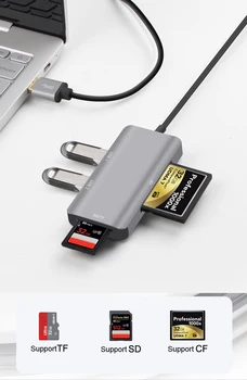 5in1 USB 3.0 SD SDHC CF Kompakt Flaş TF microSD kart okuyucu USB3.0 U Flash Disk sürücüsü Fare OTG Macbook Dizüstü Dizüstü Bilgisayar