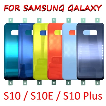 YENİ SAMSUNG Galaxy S10 / S10E / S10 Artı Arka Kapı Konut Case Paneli Arka Pil Kapağı Değiştirme Yapışkanlı Etiket İle