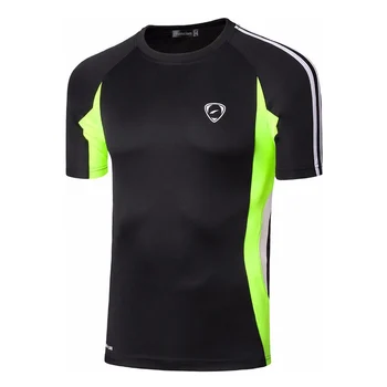 jeansian Spor Tee Gömlek Tişört T-shirt Koşu Gym Fitness Egzersiz Futbol Kısa Kollu Kuru Fit LSL147 Black2