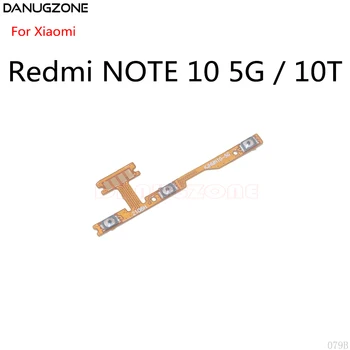 10 Adet / grup Xiaomi Redmi İçin NOT 10 10T 5G Güç Düğmesi Ses Düğmesi Sessiz Açık / Kapalı Flex Kablo