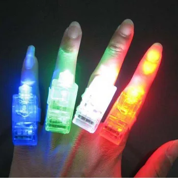 30 adet LED Parmak Yüzük Kirişler Parti Gece Kulübü Gadget Glow Lazer ışıklı fener Festivali Festivali Noel Dekorasyon 2023