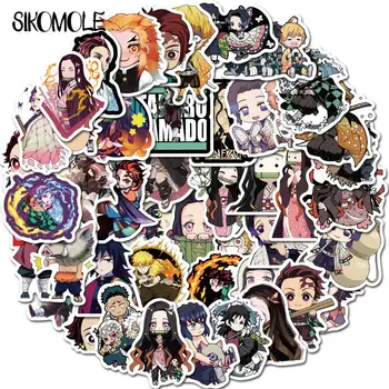 10/30/50 adet Anime iblis avcısı Kimetsu Hiçbir Yaiba Sticker PVC Kaykay Bagaj Motosiklet Gitar Çocuk Çıkartmaları Graffiti Çıkartmalar F5