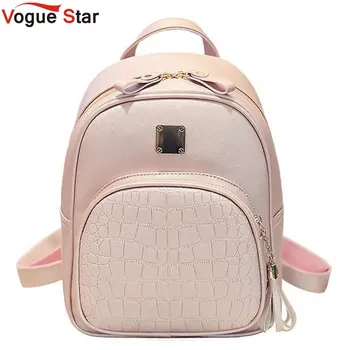 Vogue Yıldız kadın sırt çantası deri okul çantaları genç kızlar için taş payetli kadın tiki tarzı küçük sırt çantası LB894