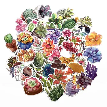 70 Adet / grup Yeni Sevimli Etli Bitkiler Günlüğü Kağıt Etiket Sızdırmazlık Çıkartmalar El Sanatları Ve Scrapbooking Dekoratif Lifelog DIY Kırtasiye
