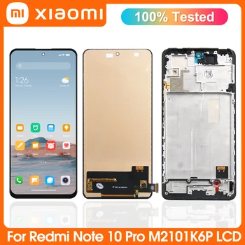 TFT Yüksek Kalite Xiaomi Redmi Not 10 Pro lcd ekran, dokunmatik Ekran Digitizer Meclisi Note10Pro M2101K6G Ekran Değiştirme