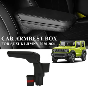 Araba saklama kutusu, PU Deri Merkezi Kol Dayama Kutusu Suzuki Jimny için JB64W JB74W 2020 2021 İç Aksesuarları