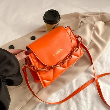 Yeni 2021 Moda Kadın PU deri çantalar Lüks Tasarımcı Zincir Çanta Bayanlar Alışveriş Crossbody Çanta omuz askılı çanta