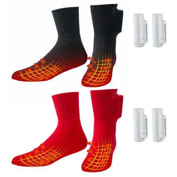 Kış elektrikli ısıtma çorap USB şarj edilebilir sıcak ısıtmalı çorap ayarlanabilir sıcaklık açık havada termal çorap ayak ısıtıcı