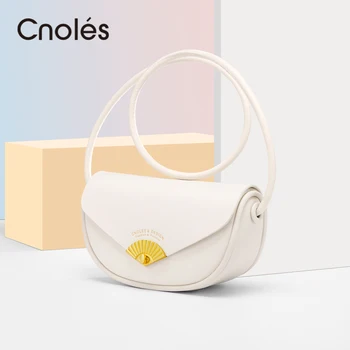 Cnoles Zarif Lüks Kadın omuzdan askili çanta Crossbody Çanta Marka Tasarımcısı Deri Kadın Bayan postacı çantası