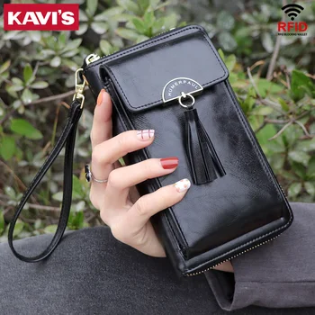 KAVIS Yeni Crossbody Cep telefonu omuz çantaları Kadın Cüzdan Cep Telefonu Çantası Moda Günlük Kullanım kart tutucu Mini Çanta Kadınlar için