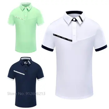 Golfçü Çocuk Yaz Golf Kısa Kollu Üstleri Erkek Nefes Golf polo tişört Çocuk Spor Anti-eşofman Yaka Yaka Giyim