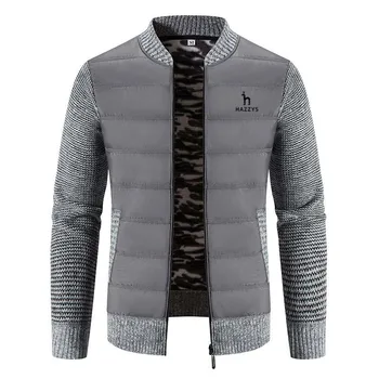 Golf Giyim Yeni erkek Ceket Ceket Sonbahar Kış Örme Kazak Ceket Fırçalanmış Kalın Rahat Moda erkek Ceket Fermuarlı Ceket
