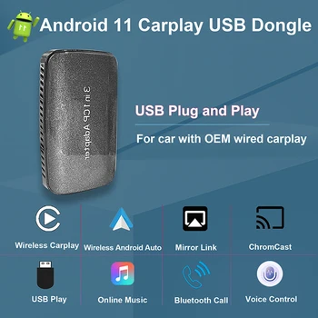 Apple CarPlay Kablosuz Adaptör Android Otomatik Dongle Android 11 Aktivatör 3 İN 1 Multimedya Kutusu Audi Proshe Benz Volvo Toyota