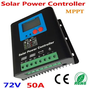 50A 60 V 72 V MPPT Solar Şarj Regülatörü, ev Kullanımı için 72 V Pil Regülatörü 50A 3600 W PV Güneş Panelleri Modülleri, LED ve LCD Ekran