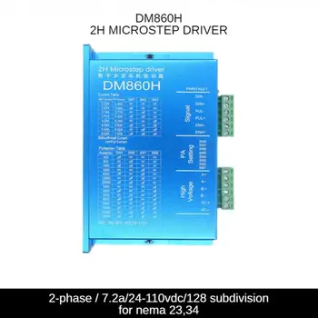 Mavi DM860H DSP dijital 57/86 step motor sürücü fan ile 2 fazlı nema23, 34 DMA860H 7.2 A, 18-80VAC baskı için CNC sürücü
