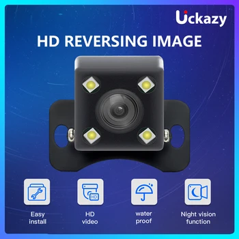Uckazy Araba Dikiz Kamera Evrensel Yedekleme park kamerası 4 LED Gece Görüş Su Geçirmez 170 Geniş Açı HD Renkli