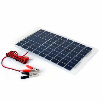 10W 12v Polikristal Enerji güneş paneli bataryası Modülü + Timsah Klipleri Güneş enerjili su Pompaları İçin Elektrikli Fanlar ışıkları